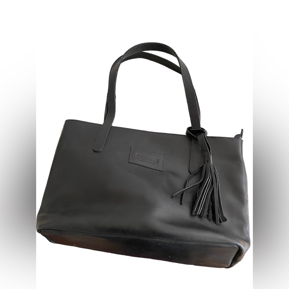 Parker Clay Women's Black Eden Carryall Ethiopian Leather Crossbody Tote Bag NWT